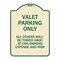 Signmission Valet Parking All Others Towed Heavy-Gauge Aluminum Architectural Sign, 24" x 18", TG-1824-22757 A-DES-TG-1824-22757 - alternate 1